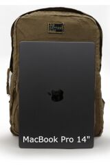 Old Cotton 5121 Açık Kahverengi Sırt Okul seyahat 15.6 Inç Laptop Kanvas Pamuk Kumaş Çantası