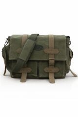 Cargo 7156 Baltimore Haki Yeşil Suya Dayanıklı Gri Omuz Laptop Okul Seyahat Outdoor Çanta