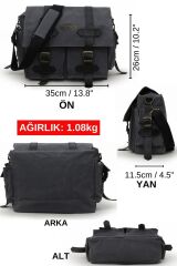 Cargo 7156 Baltimore Suya Dayanıklı Gri Omuz Laptop Okul Seyahat Outdoor Çanta