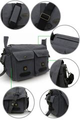 Cargo 7156 Baltimore Suya Dayanıklı Gri Omuz Laptop Okul Seyahat Outdoor Çanta