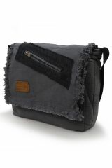 Cargo 7136 Robbie Gri 14 inç Laptop Günlük Omuz Okul Seyahat Vintage Pamuk Kanvas Çanta