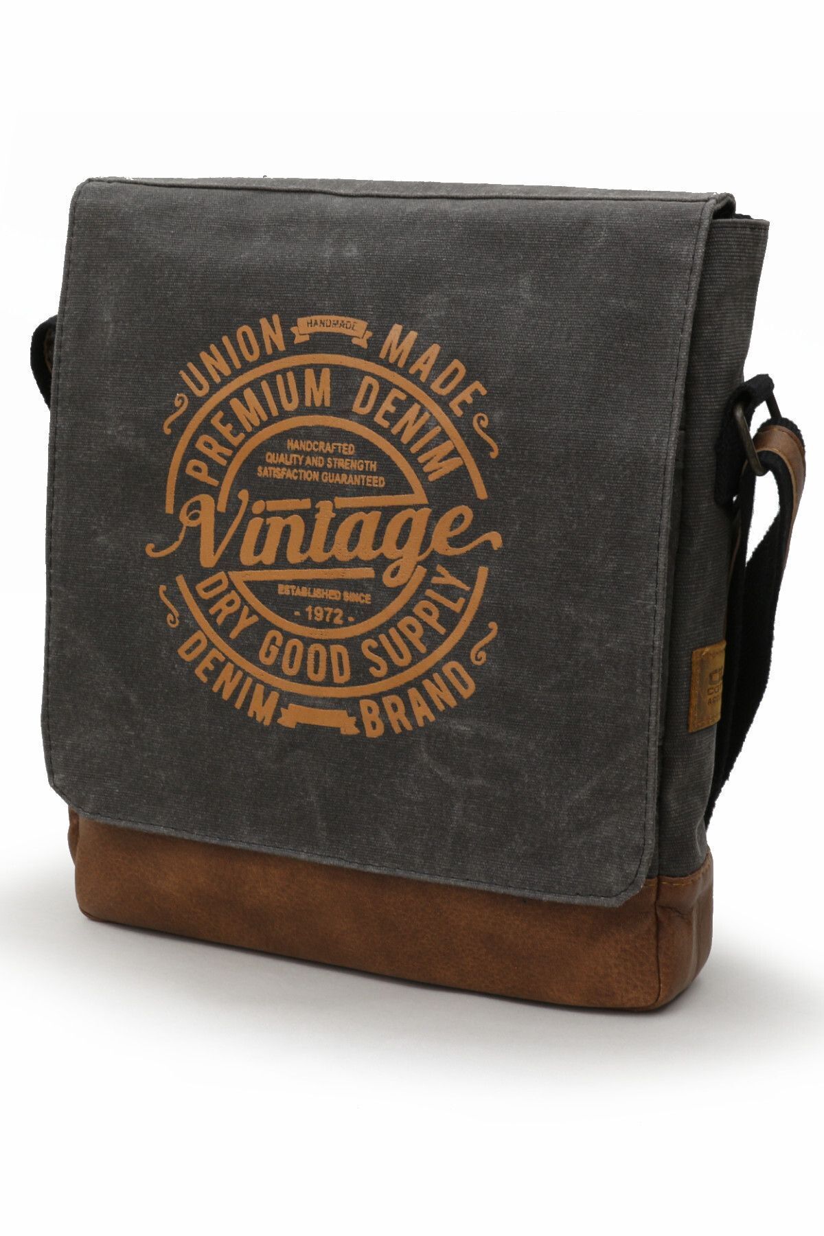 Cargo 7112 Western Unisex Siyah Kahverengi  Postacı Okul 14 inch Laptop Çapraz Askılı Günlük Çanta