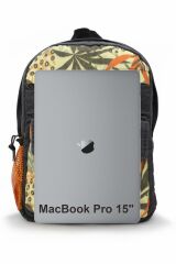 7224 Antrasit Sırt Okul Seyahat 15.6 inç inch Laptop Günlük Notebook Pamuk Kanvas Kumaş Çanta