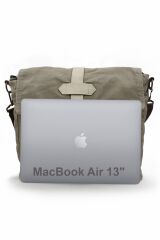 Cargo 7170 Branco Bej Omuz Postacı Laptop Notebook Pamuk Kanvas Evrak Çantası