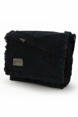 Cargo 7136 Robbie Siyah 14 inç Laptop Günlük Omuz Okul Seyahat Vintage Pamuk Kanvas Çanta