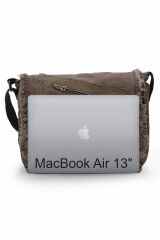 Cargo 7136 Robbie Kahverengi 14 inç Laptop Günlük Omuz Okul Seyahat Vintage Pamuk Kanvas Çanta