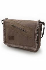 Cargo 7136 Robbie Kahverengi 14 inç Laptop Günlük Omuz Okul Seyahat Vintage Pamuk Kanvas Çanta