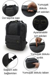 5067 Acapulco Gri Sırt Okul Seyahat 15.6 inç Laptop Notebook Çantası Pamuk Kanvas Kumaş