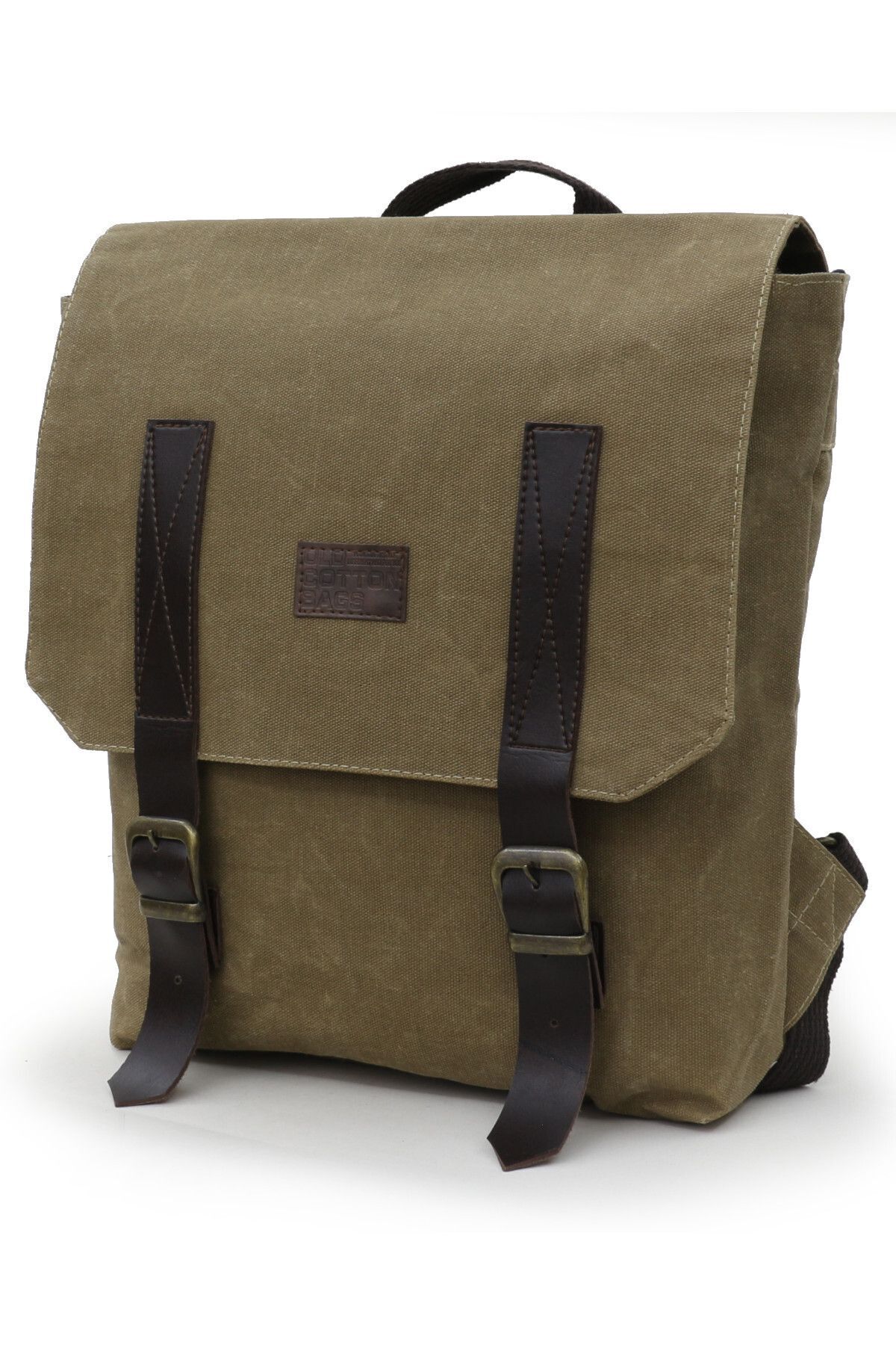 7000 S Patroit Bag Suya Dayanıklı Kahverengi Mumlu Kanvas Sırt Okul Seyahat Laptop Çantası