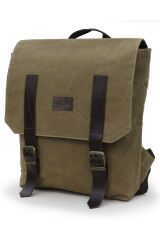 7000 S Patroit Bag Suya Dayanıklı Kahverengi Mumlu Kanvas Sırt Okul Seyahat Laptop Çantası