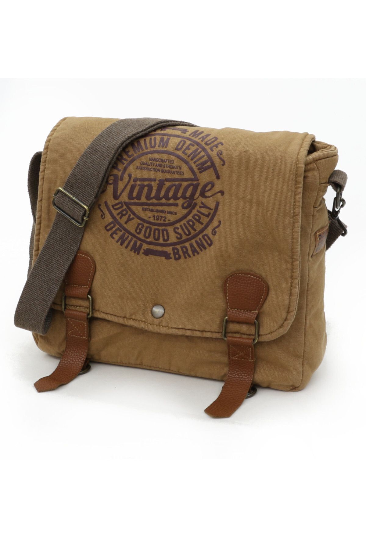 Cargo 8045 Camel Postacı Omuz Kanvas Tablet Evrak Laptop Okul Notebook Çantası