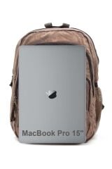 7184 Revilla Kahverengi Sırt Okul seyahat 15.6 Inç Laptop Notebook Spor Kanvas Pamuk Kumaş Çantası