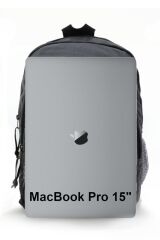 7184 Revilla Gri Sırt Okul seyahat -15.6 Inç Laptop - Notebook Spor Kanvas Pamuk Kumaş Çantası