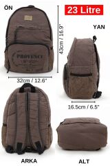 7054 New North Dokato Kahverengi Okul 15.6'' Laptop Notebook Seyahat Sırt Çantası