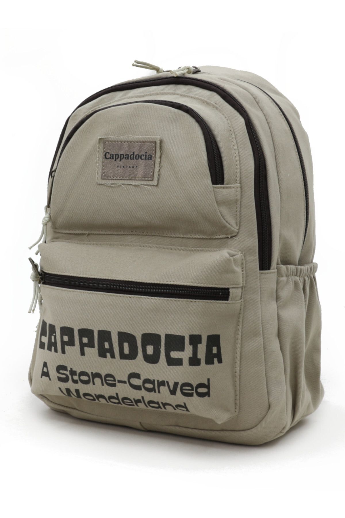 4007 Bej Sırt Okul Seyahat Günlük 15.6 Inç Laptop Notebook Çantası