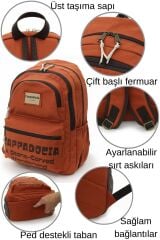 4007 Kiremit Sırt Okul Seyahat Günlük 15.6 Inç Laptop Notebook Çantası