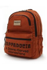 4007 Kiremit Sırt Okul Seyahat Günlük 15.6 Inç Laptop Notebook Çantası