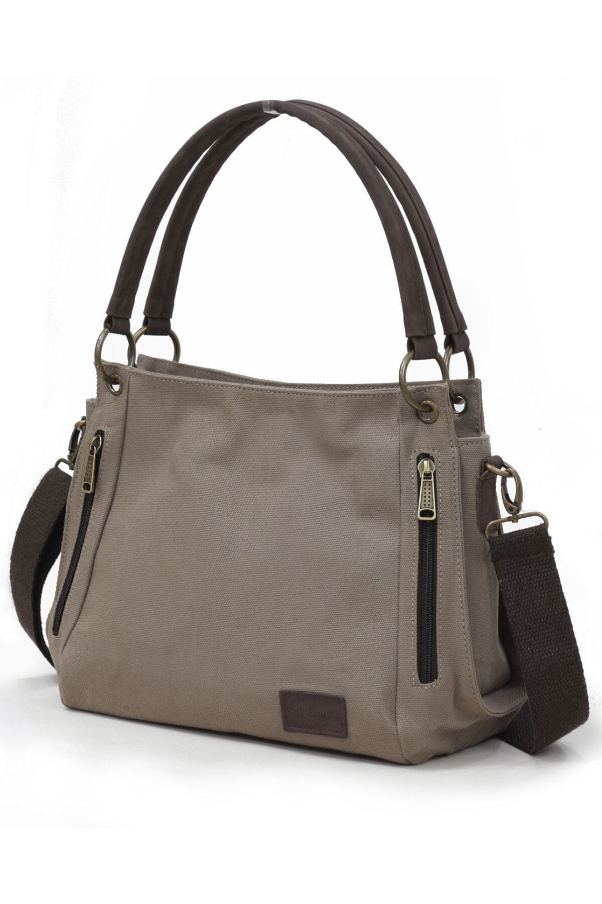 3230 Phaselis Kadın Kanvas Omuz El Günlük Tote Çanta Çok Cepli Çanta