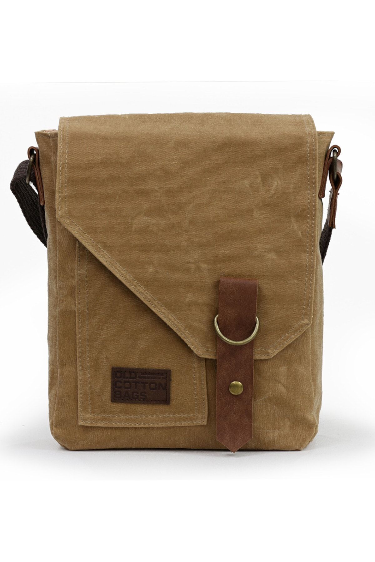 Cargo 7059 S Camel Suya Dayanıklı Pamuk Kanvas Kumaş Omuz - Mini Laptop - Postacı Çantası