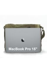 Cargo 7136 Küçük Asker Yeşili Haki Günlük Omuz Çantası Kanvas Okul Tablet Çantası