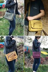 Cargo 7136 Küçük Mint Yeşil Omuz Çantası Kanvas Bag Okul Tablet Çantası