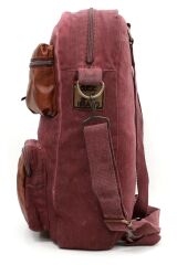 7024 Tiran Bordo Sırt Omuz Evrak Laptop Çantası