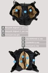 Myra Kadın Siyah Pu Deri Günlük Omuz Çantası Üç Bölmeli Hobo Tote El Çantası