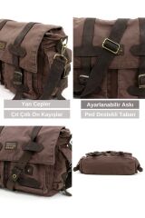 Cargo 7156 Baltimor Salaş Kahverengi Omuz Laptop Postacı Seyahat Okul Çantası