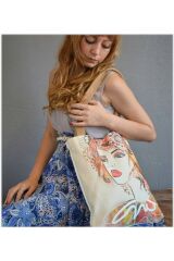 Cargo 8144 India Bag Kumaş Omuz Plaj Alışveriş Çantası