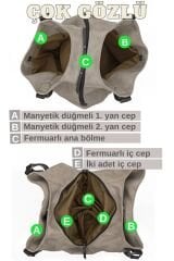 Myra Kadın Siyah Pu Deri Günlük Omuz Çantası Üç Bölmeli Hobo Tote El Çantası Dumanlı Krem