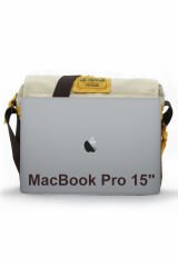 Cappadocia Vintage 4009 Ephesus Salaş Omuz Postacı Yeşil Haki Bej 14 inç Laptop Okul Seyahat Günlük Vintage Pamuk Çanta Haki Bej