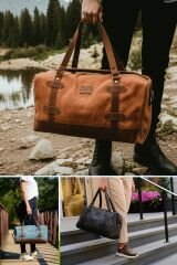 DARK COTTON 7104 Seyahat, Spor Suya Dayanıklı Kanvas Çantası, Hafta Sonu Çantası El Çantası