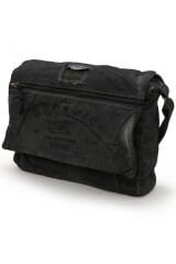 Dark Cotton 8128 Salaş Kanvas Omuz Postacı 15.6'' Laptop Okul Seyahat Günlük Vintage Pamuk Çanta