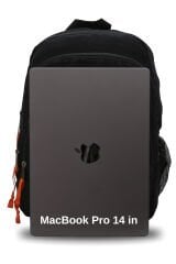DARK COTTON 5017 Pamuk Okul Laptop MacBook Kamp Seyahat Günlük Kampüs Sırt Çantası Siyah
