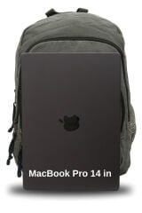 DARK COTTON 5017 Pamuk Okul Laptop MacBook Kamp Seyahat Günlük Kampüs Sırt Çantası Çağla Yeşili