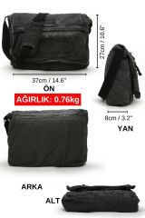 4028 Salaş Omuz Çantası Pamuk Kanvas Postacı 15.6 Laptop Okul Seyahat Günlük Vintage Retro