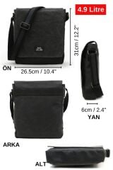 7112 Western Kahverengi Suya Dayanıklı Mumlu Kanvas Postacı Omuz Laptop Okul Çantası