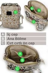 Cappadocia Vintage Kadın Çiçek Desenli Omuz Çantası - Bohem Tarz Mini El ve Telefon Çantası